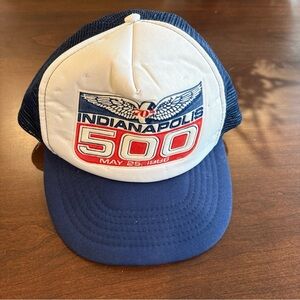 Vintage 1986 Indianapolis 500 70th Event SnapBack Trucker Hat Cap Rare mesh